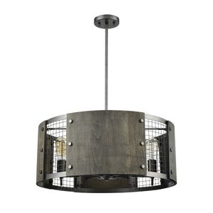 Halstead 24'' Wide 6-Light Chandelier - Ash Gray 5