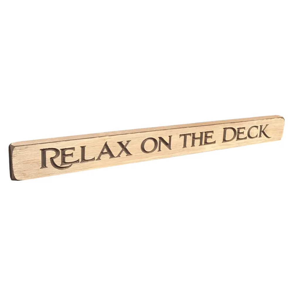 18" USA RELAX ON THE DECK BARNWOOD SIGN