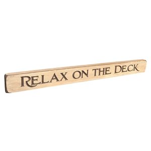 18" USA RELAX ON THE DECK BARNWOOD SIGN 1
