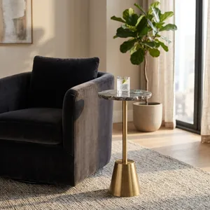 CONNORCROSS GOLD ACCENT TABLE 25 (IN) 11