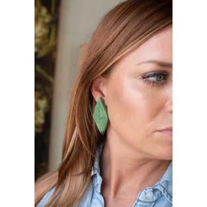 Organic Clay Lenca Earrings \ Ivory 3