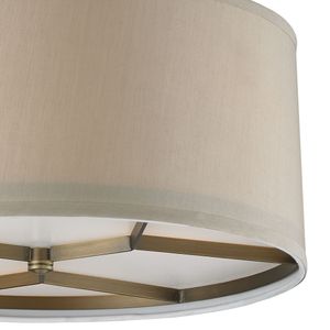 Baxter 16'' Wide 3-Light Semi Flush Mount - Brushed Antique Brass 5