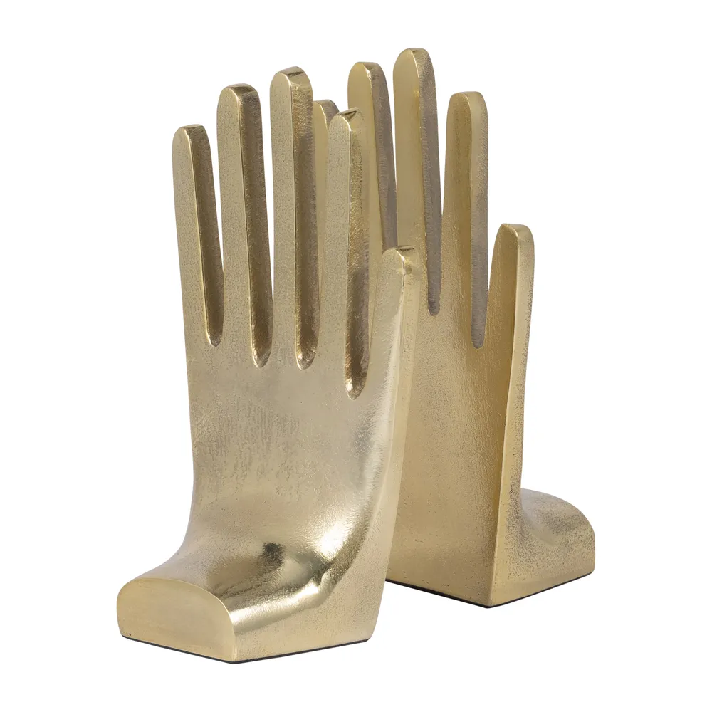 CLEOWAY SET OF 2 GOLD BOOKENDS 7 (IN)