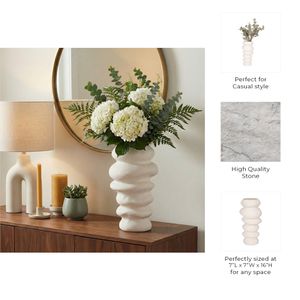 DUTTONMORE WHITE VASE 16 (IN) 10