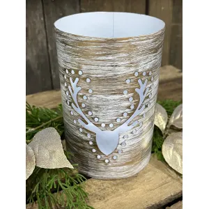 Deer Head Cutout Iron Container 4x6in 1