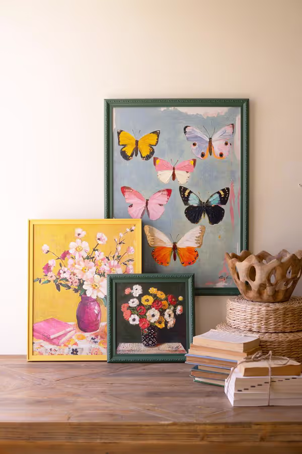 Green Framed Still-Life Painting