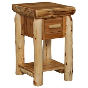 Cedar Mini One Drawer Nightstand with Shelf- Vintage 1
