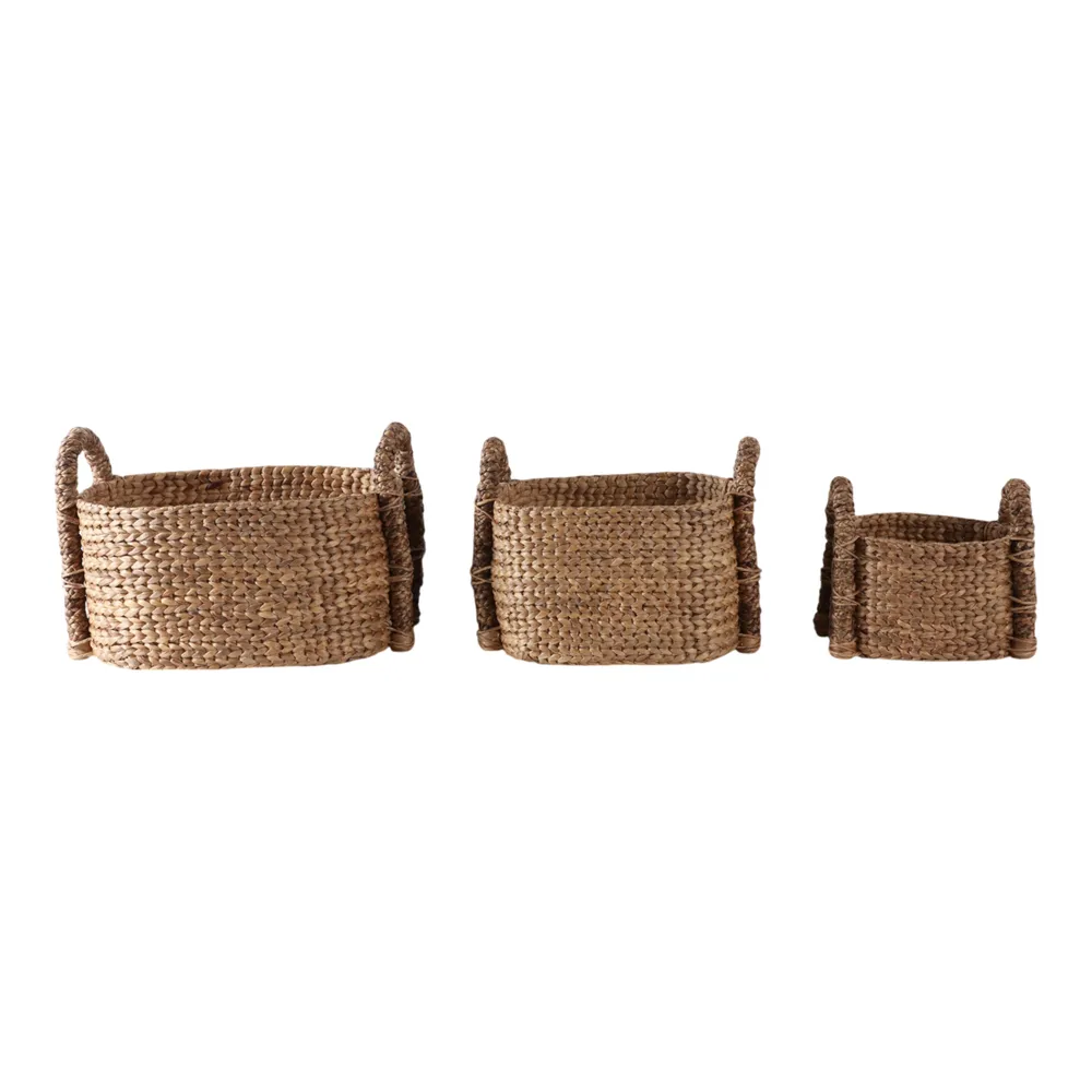 ROSSSIDE SET OF 3 TAN BASKETS 16 (IN)