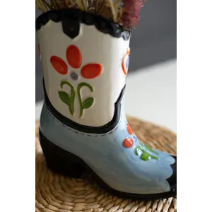 Ceramic Cowboy Boot Vase 3