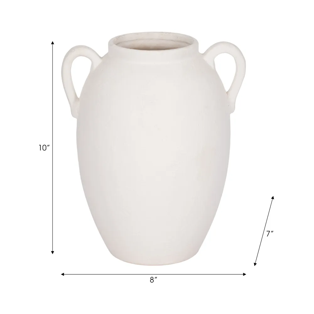 LAYLAFORD WHITE VASE 10 (IN)