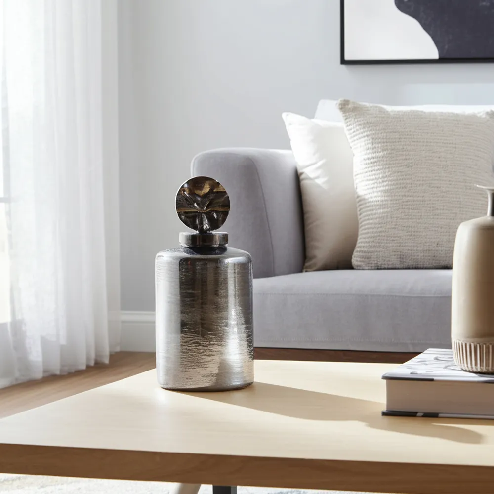 LANEWIND GRAY GLASS VASE 16 (IN)