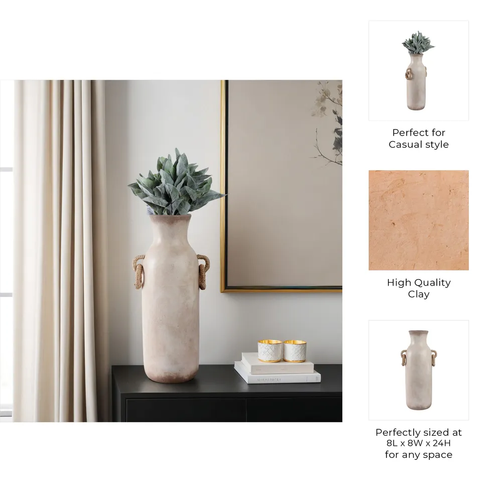 WOODSONROSE WHITE VASE 24 (IN)