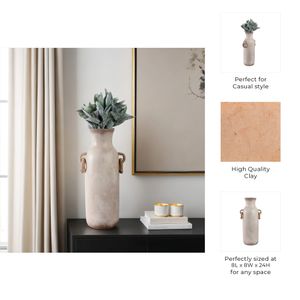 WOODSONROSE WHITE VASE 24 (IN) 11