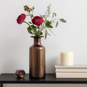 KANEVALE BROWN GLASS VASE 15 (IN) 10
