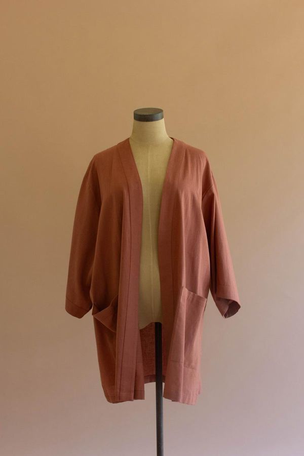Short Kimono with Front Pockets - Sienna