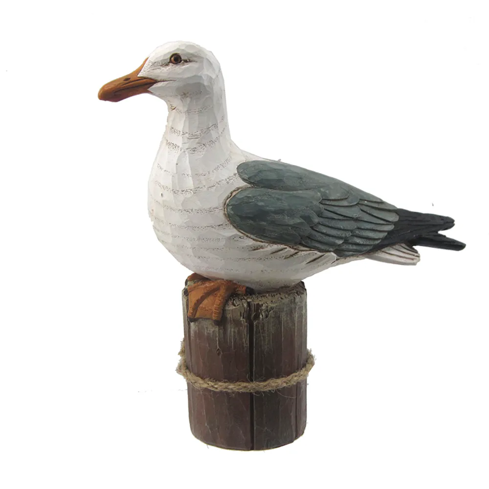 7.5" SEAGULL ON STUMP FIGURE