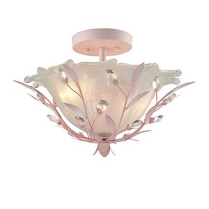 Circeo 17'' Wide 2-Light Semi Flush Mount - Light Pink 1