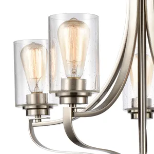 Market Square 24'' Wide 5-Light Chandelier - Brushed Nickel 2