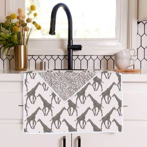 Giraffe Tan Eco Kitchen Tea Towel 3