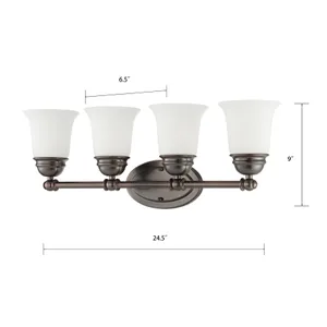 Bella 24.5'' Wide 4-Light Vanity Light - Oiled Bronze 2