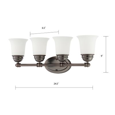 Bella 24.5″ Wide 4-Light Vanity Light - Oiled Bronze