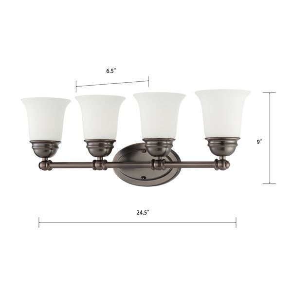 Bella 24.5'' Wide 4-Light Vanity Light - Oiled Bronze
