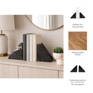 CHILTONVIEW SET OF 2 BLACK BOOKENDS 6 (IN) 10
