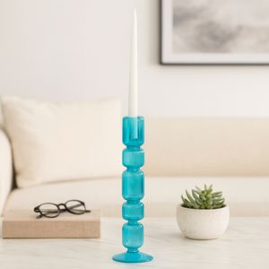 ISLE BLUE CANDLE HOLDER 12 (IN) 10