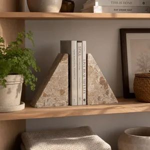 GILBERTSHAW SET OF 2 BROWN BOOKENDS 7 (IN) 2