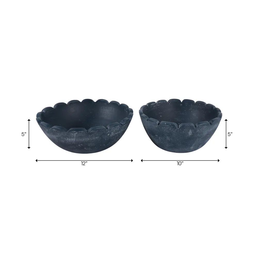 BAKERMORE SET OF 2 BLUE BOWLS 5 (IN)