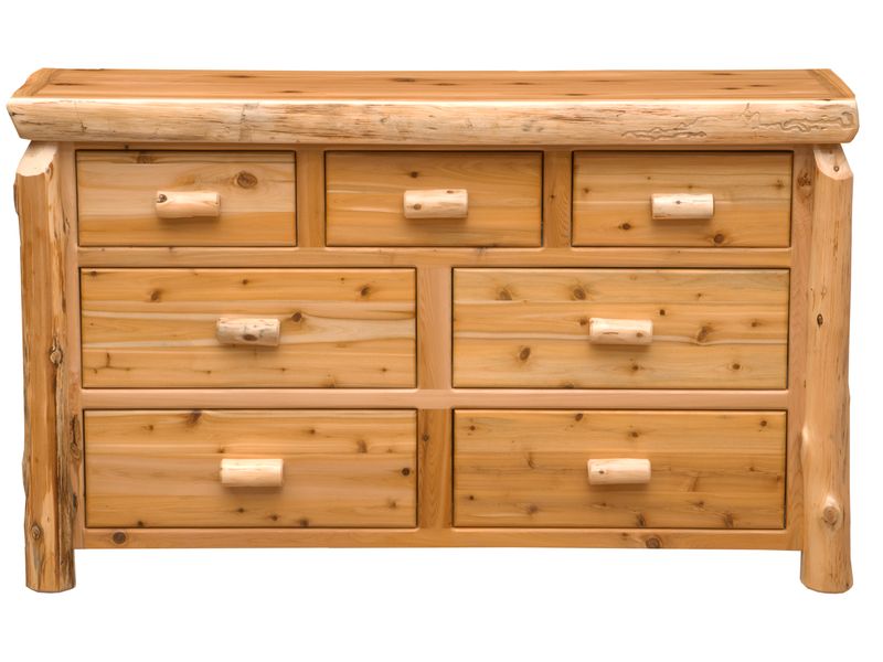 Cedar Log Seven Drawer Dresser - Coffee - Premium Line 4