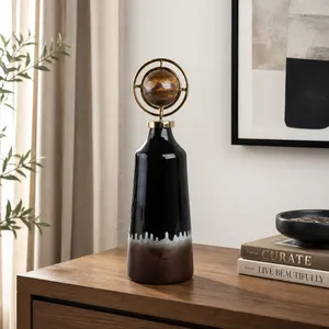 GRAYDONWIND BROWN GLASS VASE 20 (IN) 11