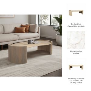 HANSONCREST IVORY COFFEE TABLE 15 (IN) 10