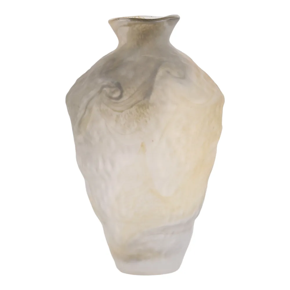 ROLANDCROSS IVORY GLASS VASE 15 (IN)
