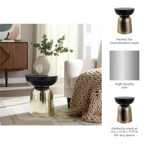 DENTONSIDE BLACK TABLE 18 (IN) 9