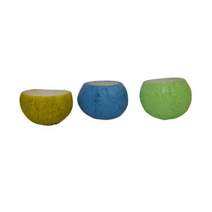 COCONUT POTS 3-ASST BRIGHT COLORS 1