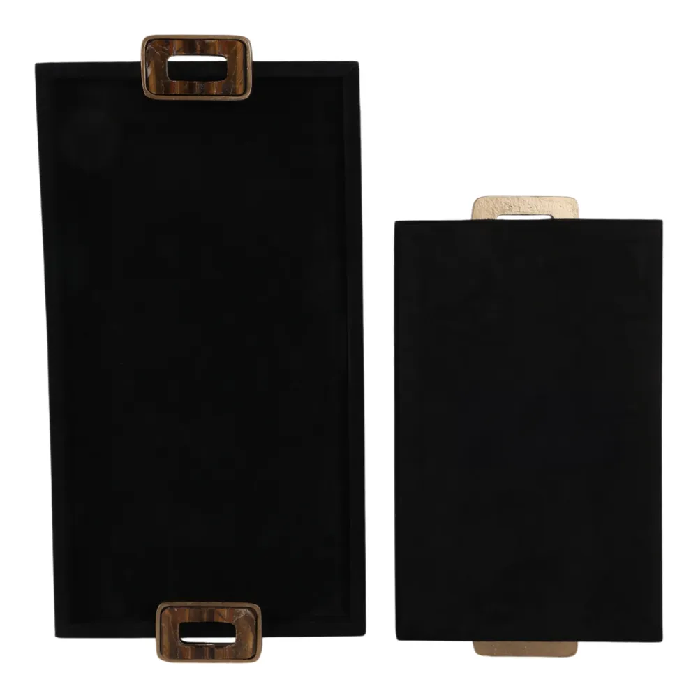 SAMSONFORD SET OF 2 BLACK TRAY 1 (IN)