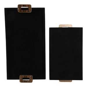 SAMSONFORD SET OF 2 BLACK TRAY 1 (IN) 7