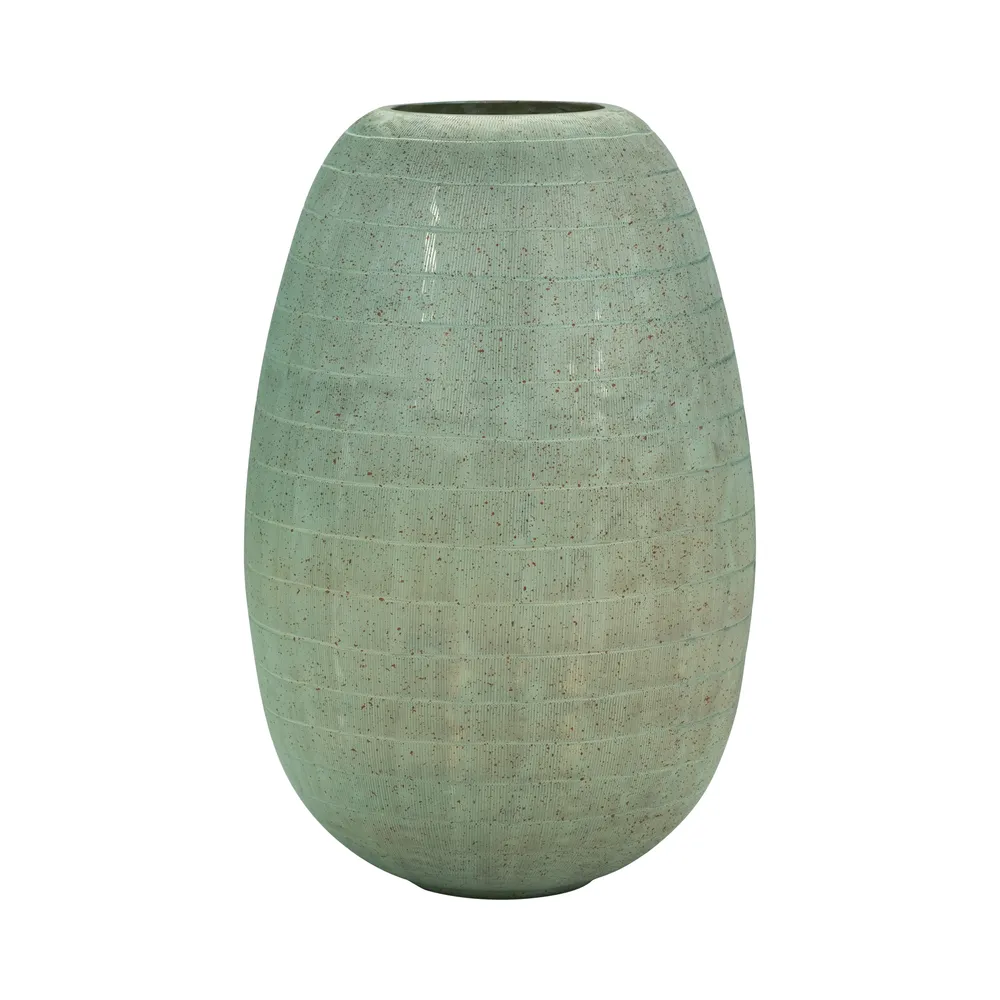 ZEBMORE BLUE GLASS VASE 14 (IN)