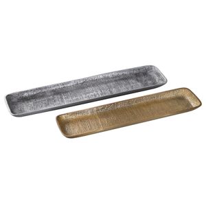 Louk Tray - Set of 2 Silver and Brass 5
