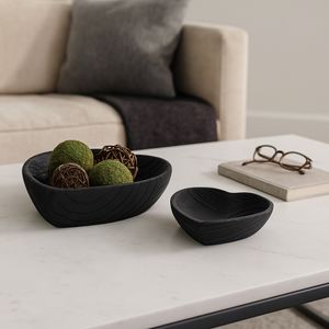 DASHLAKE SET OF 2 BLACK BOWLS 3 (IN) 10