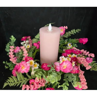 Pink Sunshine 6.5in Candle Ring