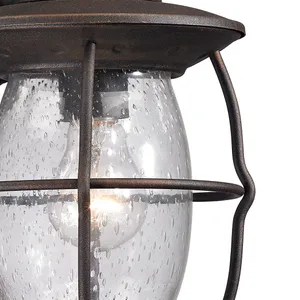 Village Lantern 13″ High 1-Light Outdoor Sconce - Weathered Charcoal 2