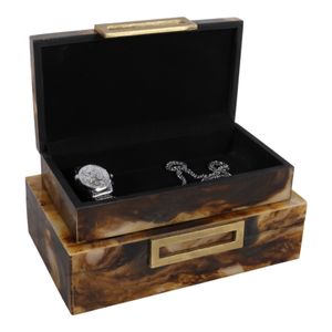 BYRONFIELD SET OF 2 BROWN BOXES 3 (IN) 4