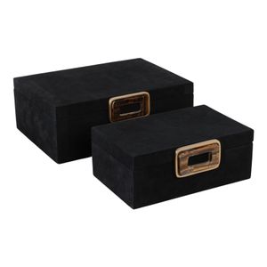 RAYMOND SET OF 2 BLACK BOXES 5 (IN) 1