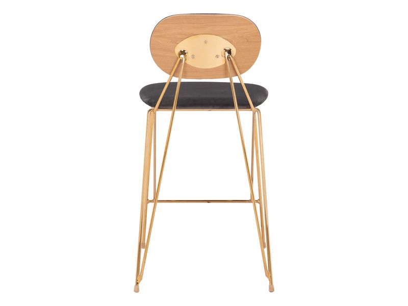 Georges Counter Stool Gray & Gold 5