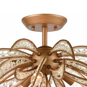 Naples 21'' Wide 5-Light Semi Flush Mount - Matte Gold 4