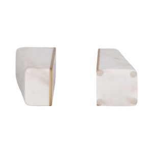 PARKWORTH SET OF 2 WHITE BOOKENDS 6 (IN) 7
