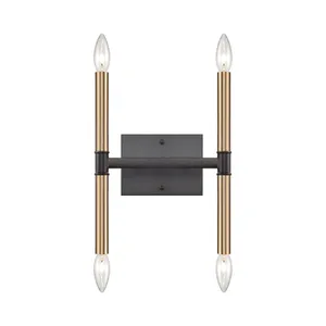 Notre Dame 13'' High 4-Light Wall Sconce - Oil Rubbed Bronze and Gold 1