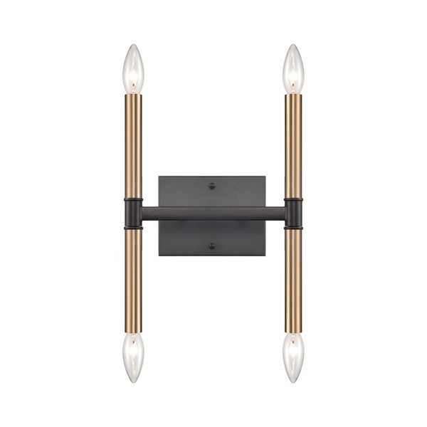 Notre Dame 13'' High 4-Light Wall Sconce - Oil Rubbed Bronze and Gold